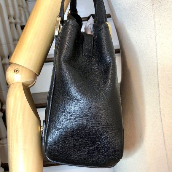 GUCCI Abbey D Ring Black Leather Shoulder Bag Tote Vintage Authentic Pristine - Picture 5 of 17